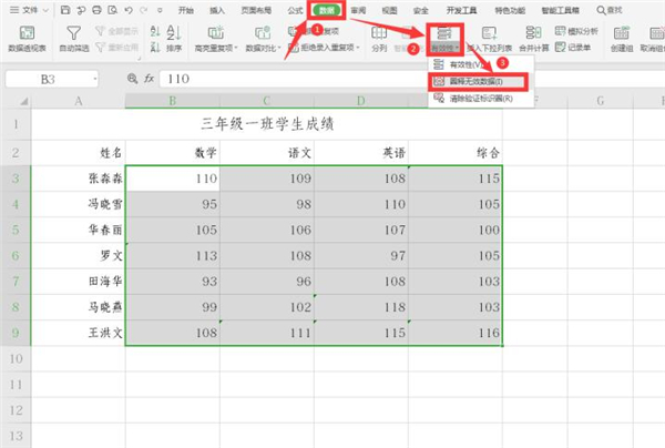 Excel如何添加數(shù)據(jù)標(biāo)識(shí)圈