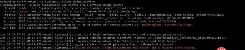 python - nginx+uwsgi啟動提示 nginx: [emerg] unknown directive "socket"?如何解決？