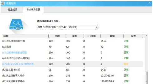 Win7檢測(cè)硬盤(pán)顯示ultradmacrc錯(cuò)誤計(jì)數(shù)怎么解決？