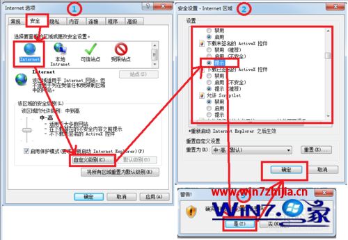 Win7系統瀏覽網頁提示已經阻止此站點用不安全方式使用ActiveX控件如何解決？解決網頁提示已經阻止此站點用不安全方式使用ActiveX控件的方法說明