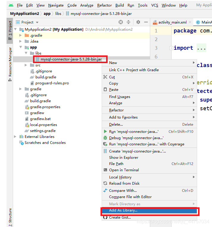 Android Studio連接MySql實(shí)現(xiàn)登錄注冊(附源代碼)