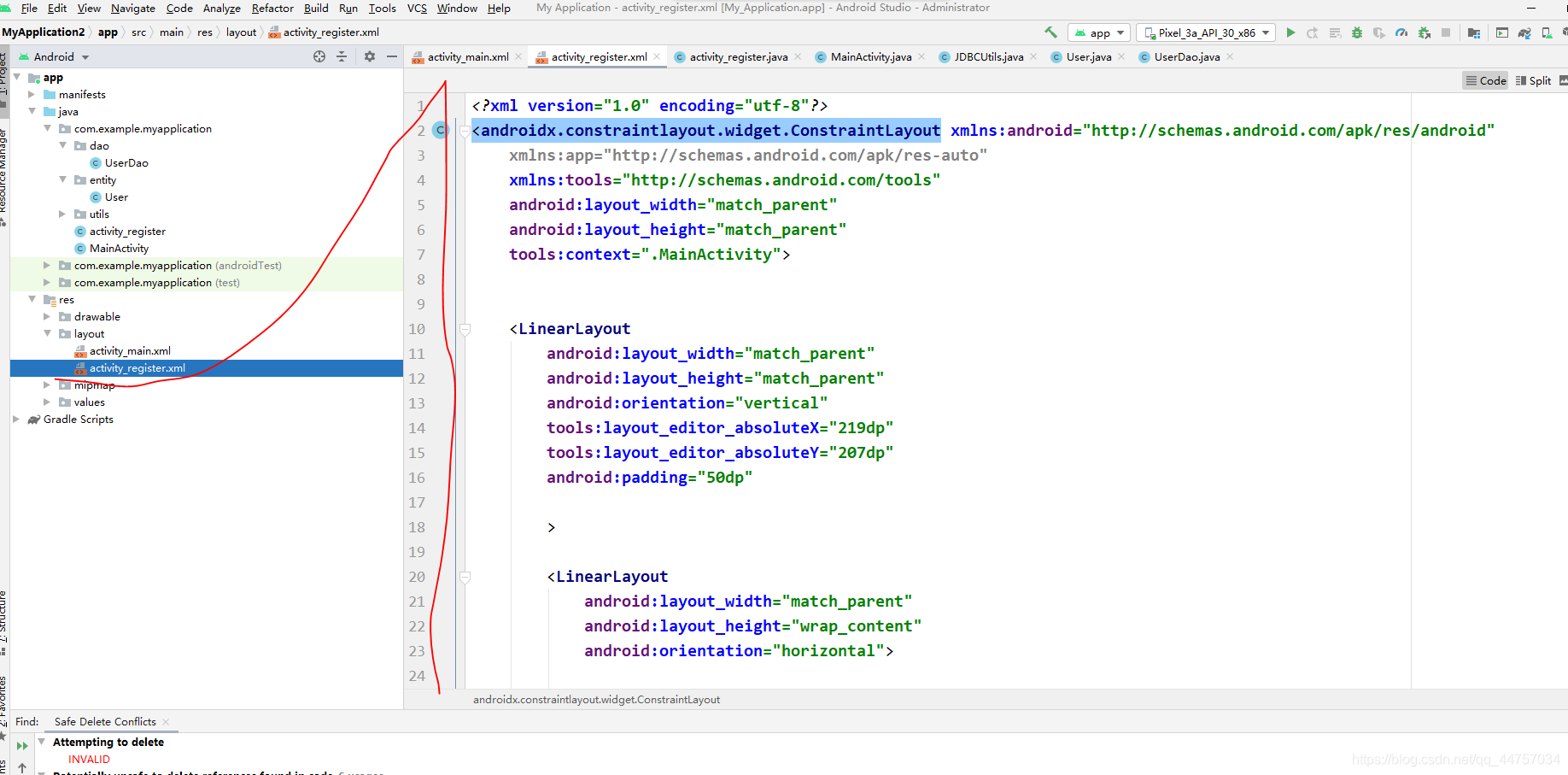 Android Studio連接MySql實(shí)現(xiàn)登錄注冊(附源代碼)