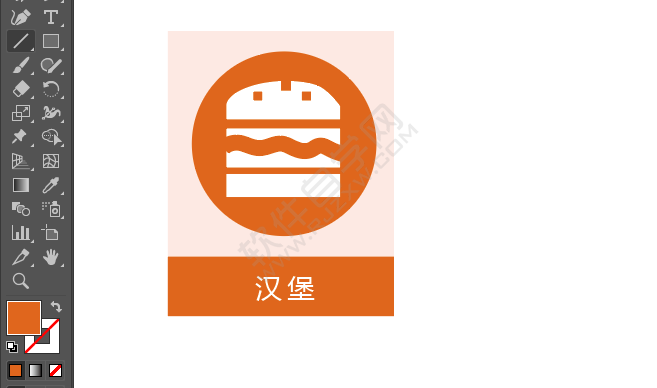 ai繪制漢堡標(biāo)識(shí)的方法