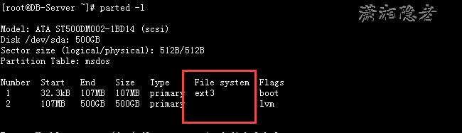 linux 查看文件系統(tǒng)類型實(shí)例方法