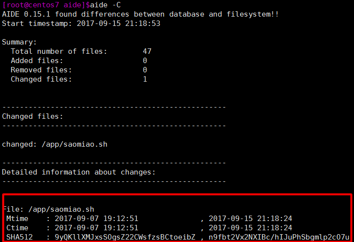 Linux如何基于AIDE檢測(cè)文件系統(tǒng)完整性